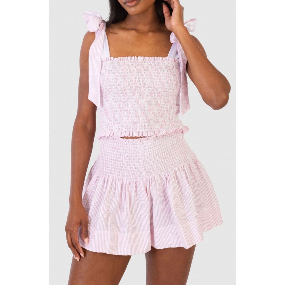 Koch Erica Skort French Purple Pinkish Stripe Size Small